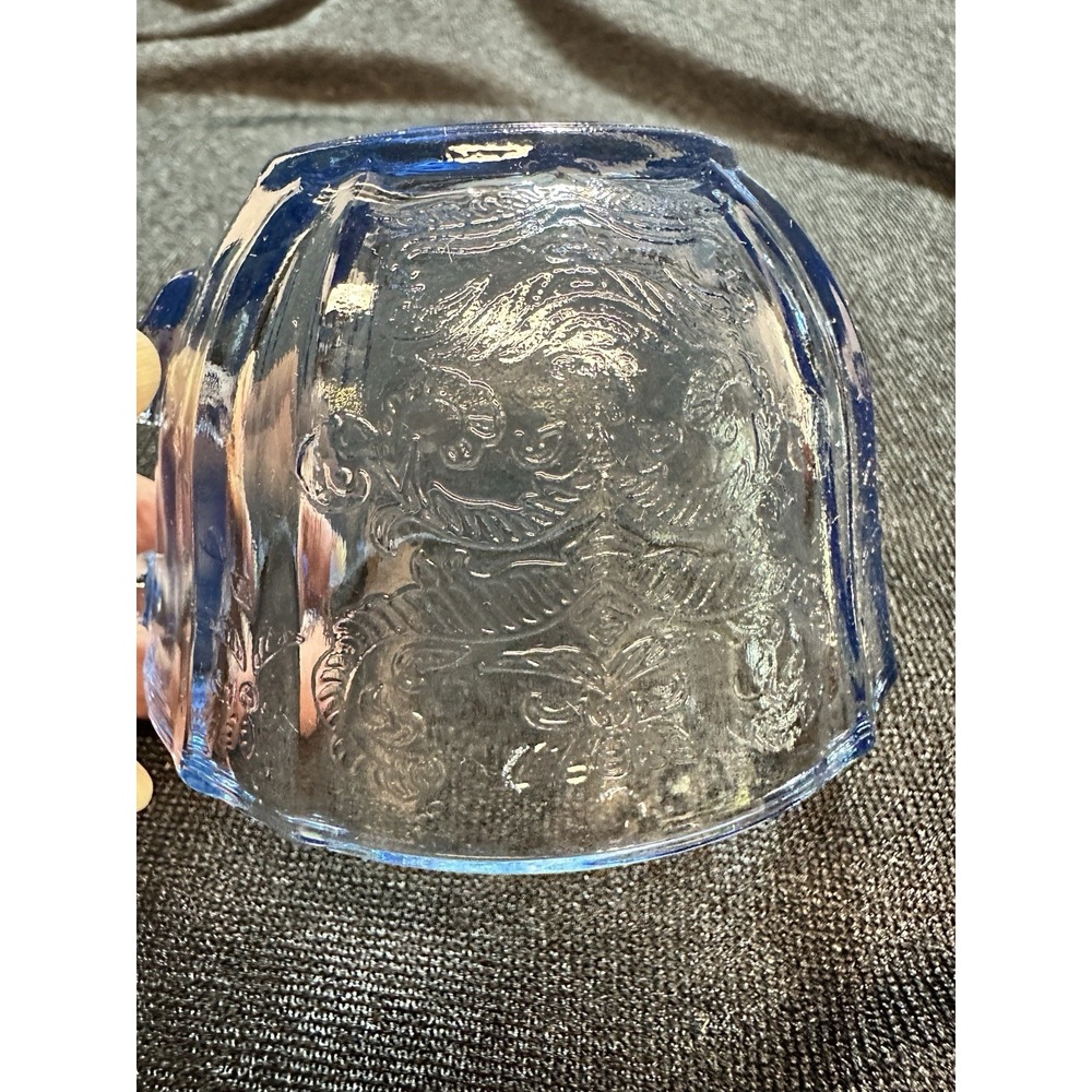 Indiana Glass Federal Madrid Blue Recollection 4 Tea Cups Depression, Glass - Picture 4 of 10